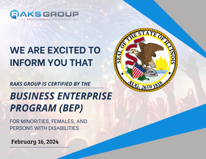 Raks Group LLC Awarded Minority Business Enterprise Certification by the State of Illinois